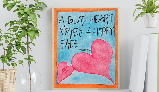 Original Watercolor Colorful Flower Painting