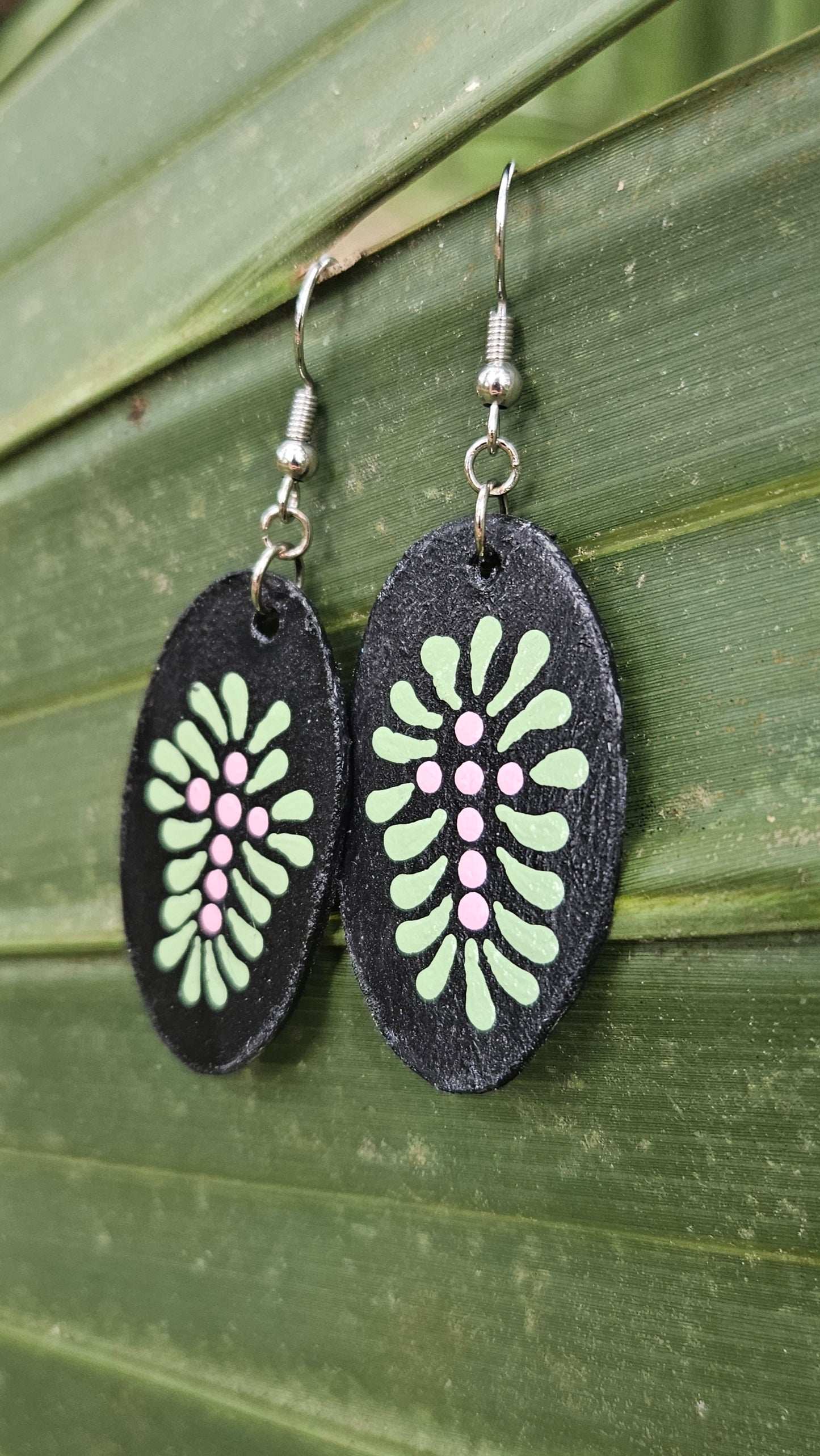 Oval Cross Lightweight Hook Earrings