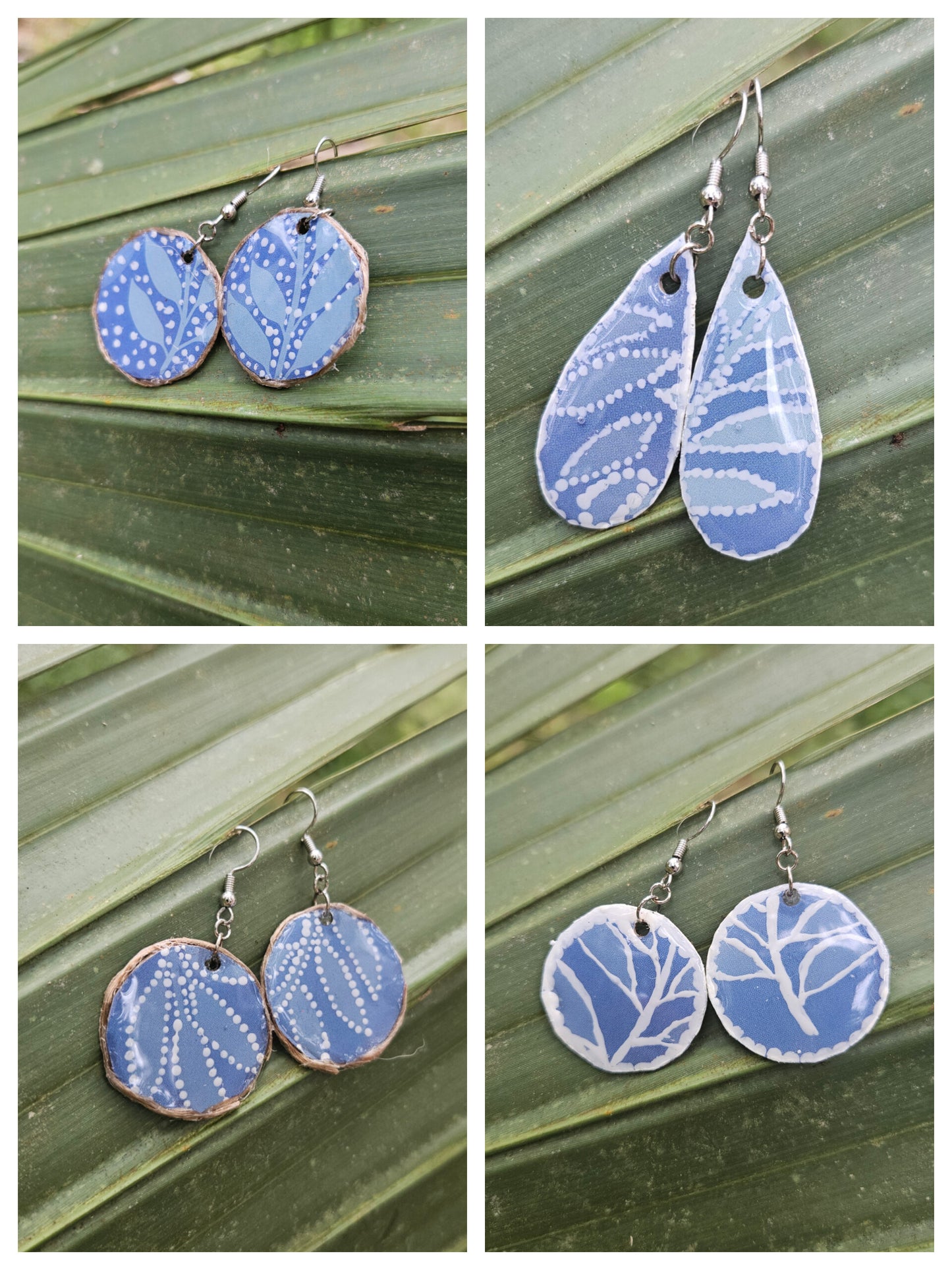 Nature Blues Hook Earrings
