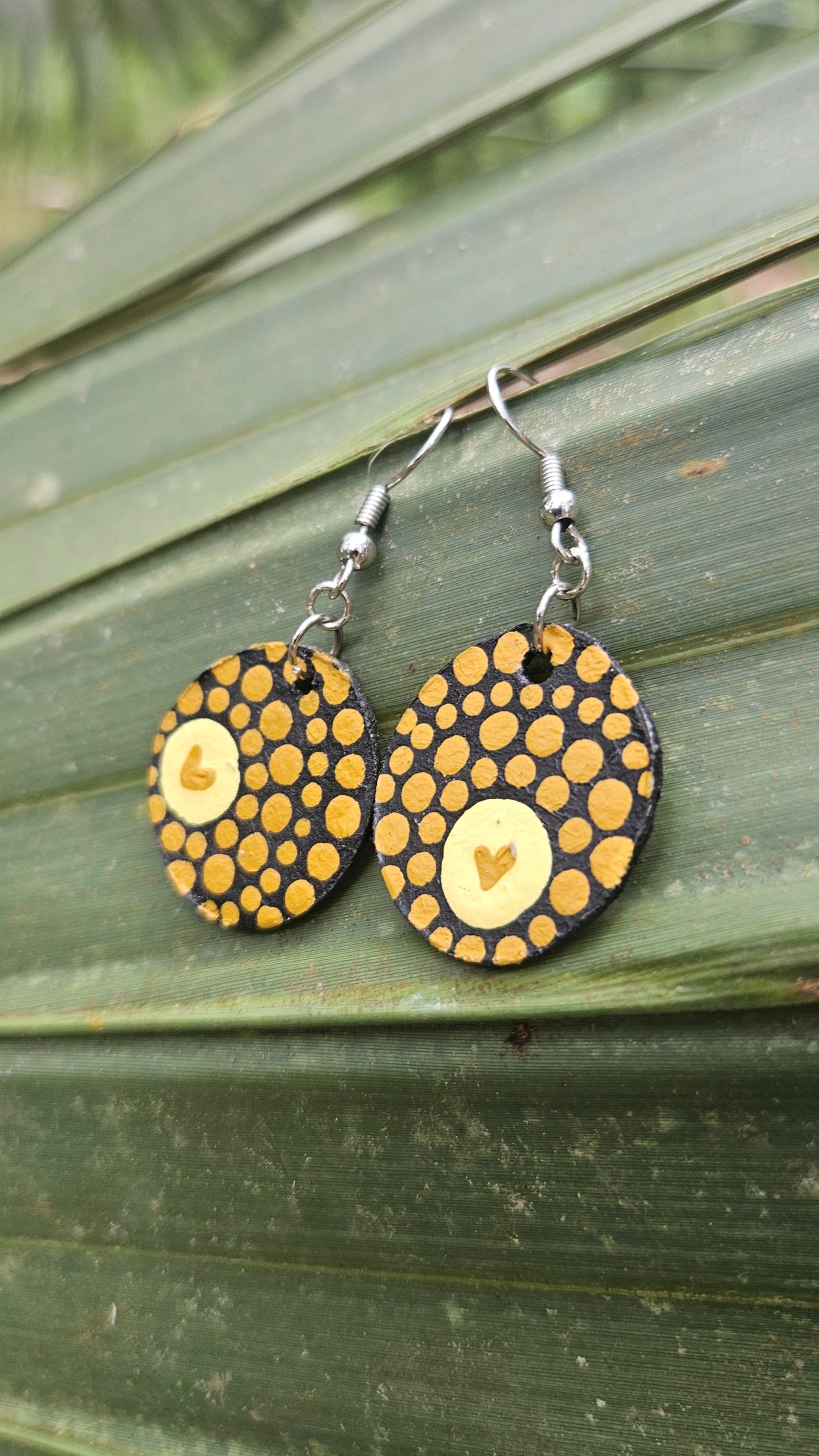 Colorful Cardboard Hook Earrings