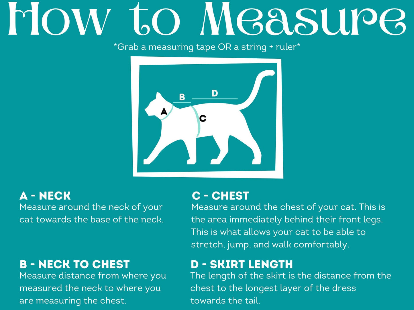 Cat measurement chart guide