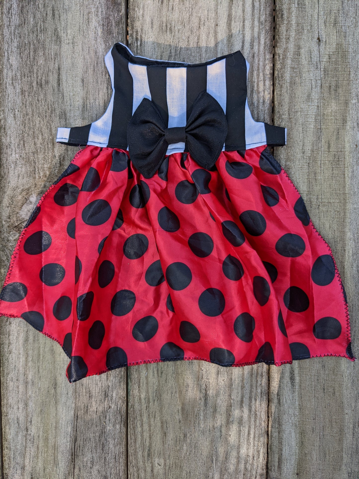 Stripe and Polka Dot Cat Dress for Cat