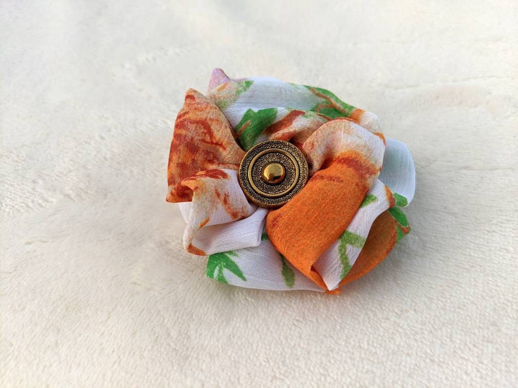 Orange Wedding Accessory for Dog Collar