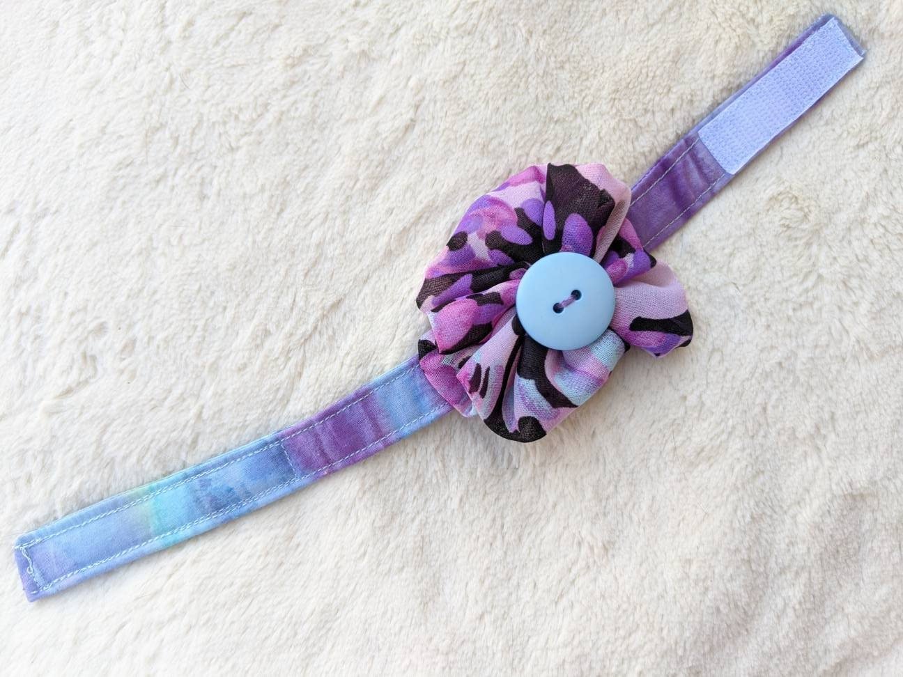Adjustable Purple Collar Accessory for Cat