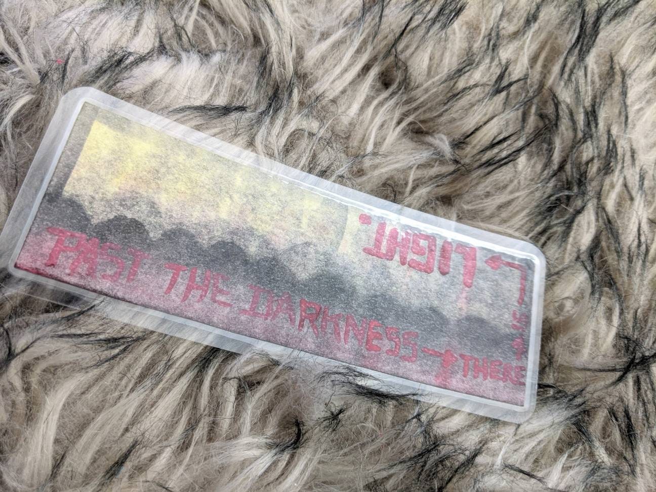 Handmade Watercolor Laminated Bookmark