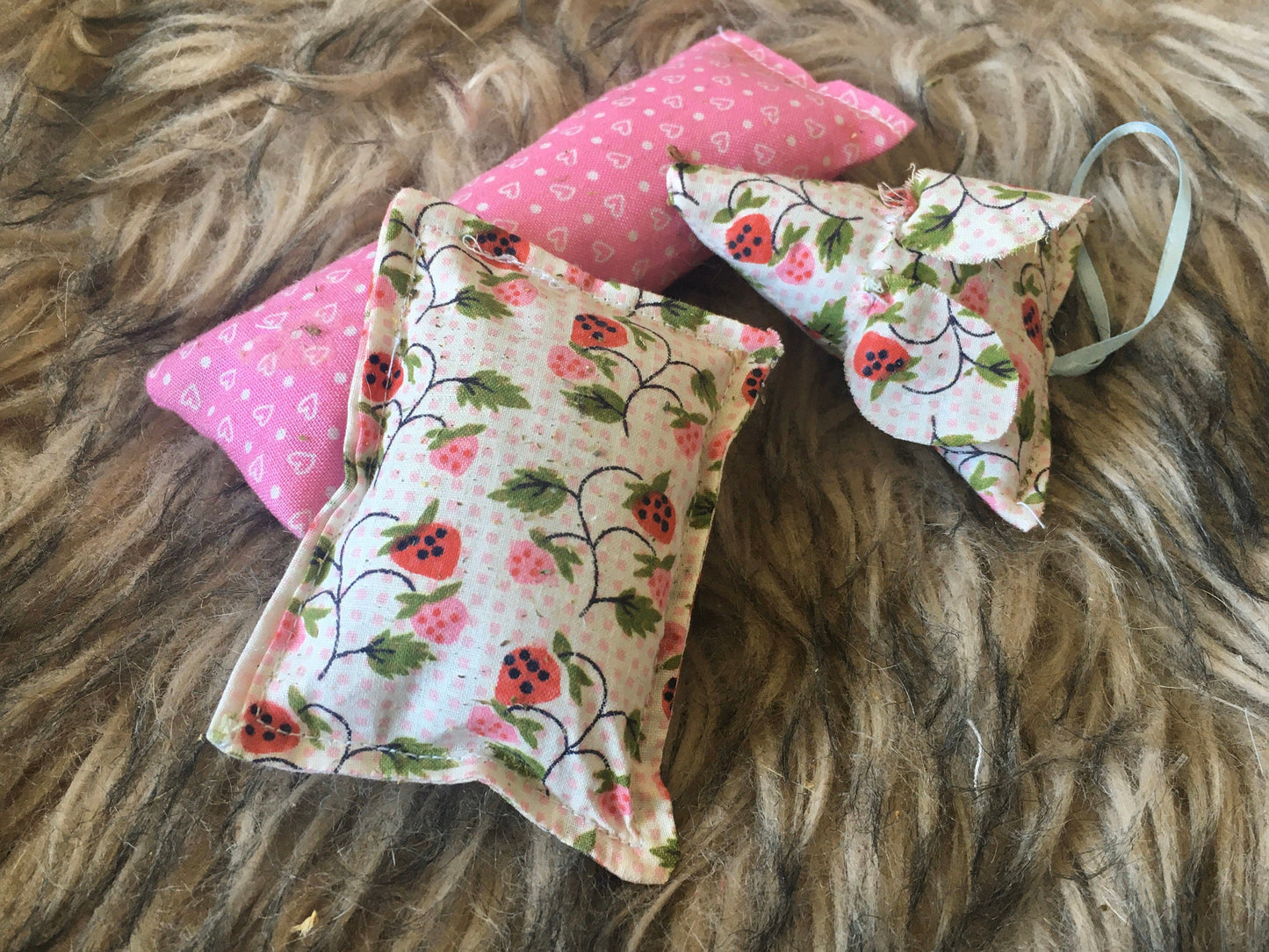 Pink and Floral Organic Cat Toy Set