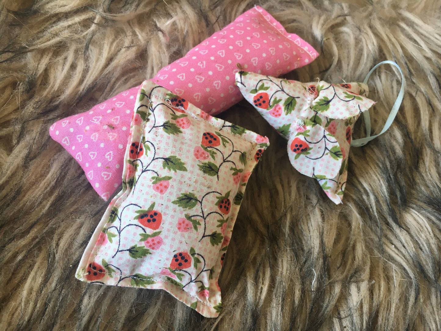 Pink and Floral Organic Cat Toy Set